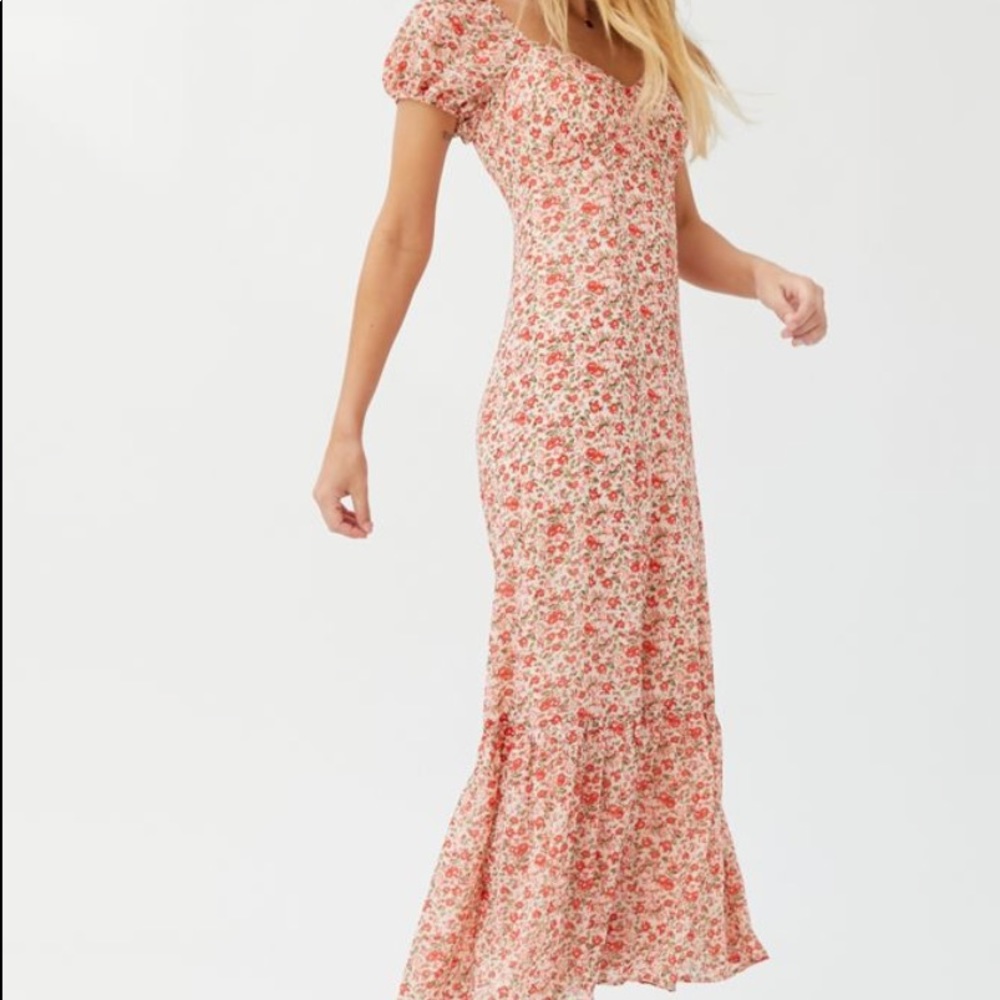 NWOT Urban Outfitters Puff Sleeve Maxi Dress